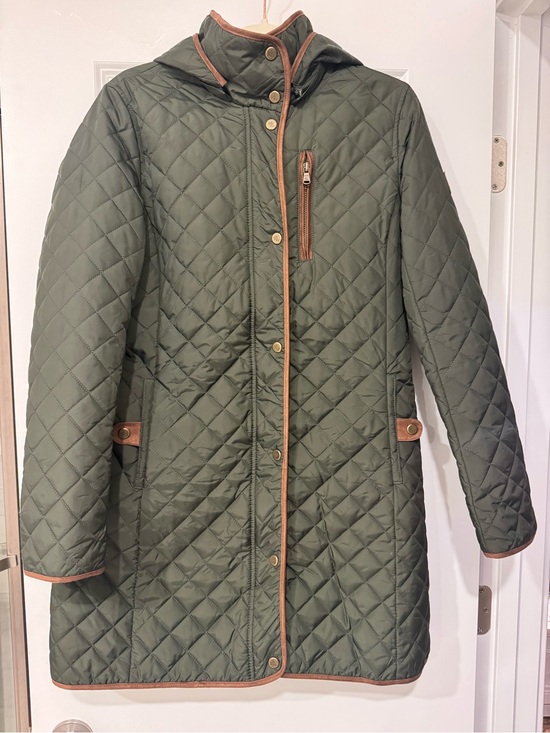 Lauren Ralph Lauren Jackets & Blazers - Lauren Ralph Lauren Olive Green Quilted Hooded Coat Jacket Size M